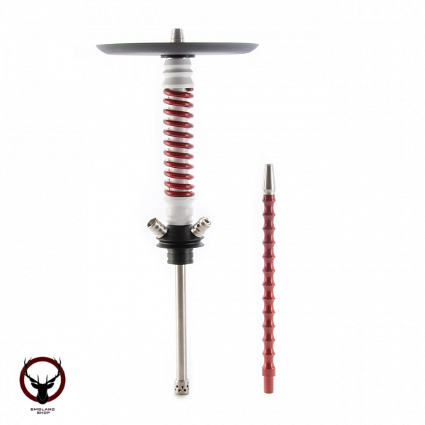Кальян MAMAY CUSTOMS Coilovers MINI бело-красный лак (грав. космос) (без колбы)