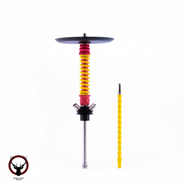 Кальян MAMAY CUSTOMS Coilovers MINI розово-жёлтый (грав. черепа) (без колбы)