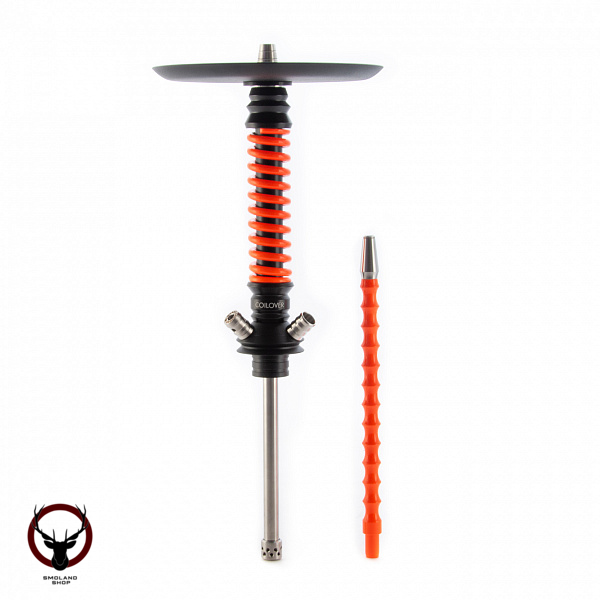 Кальян MAMAY CUSTOMS Coilovers MINI оранжевый Флюр.-чёрный (грав. черепа) (без колбы)