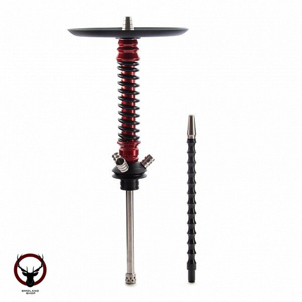 Кальян MAMAY CUSTOMS Coilovers MINI красный лак - чёрный (без колбы)