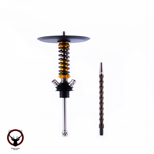 Кальян MAMAY CUSTOMS Coilover Micro золото-бронза (без колбы) (гр. Листья)