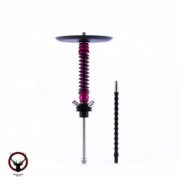 Кальян MAMAY CUSTOMS Coilovers MINI розовый лак - черный (без колбы)