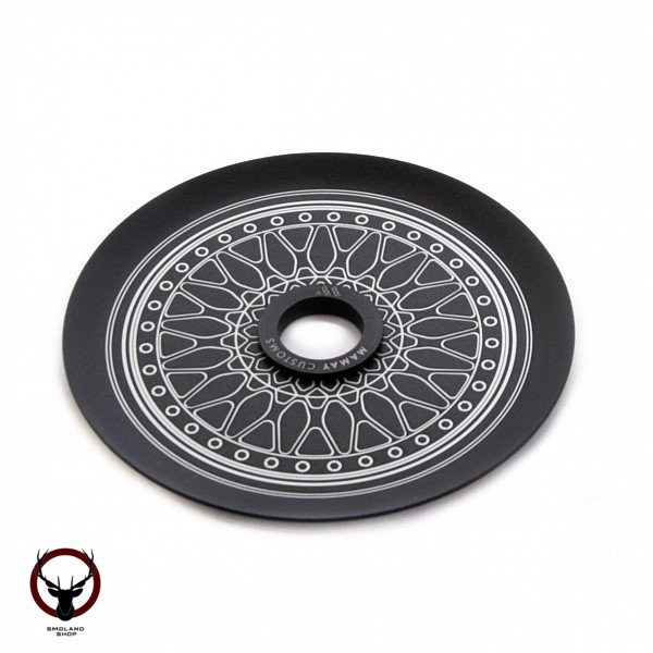 Кальян MAMAY CUSTOMS Coilovers MINI бело-оранжевый-Ф. (грав. BBS) (без колбы)