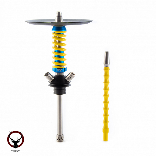 Кальян MAMAY CUSTOMS Coilover Micro голубой-жёлтый (без колбы)