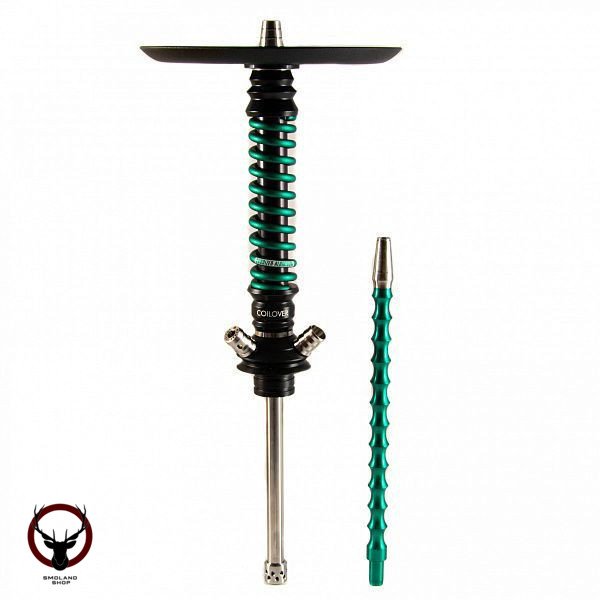 Кальян MAMAY CUSTOMS Coilovers MINI чёрно-зелёный анод. (без колбы)