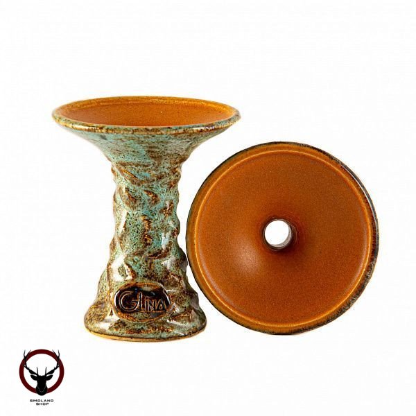 Чашка Глина Old School шишка хаки, бежевый верх