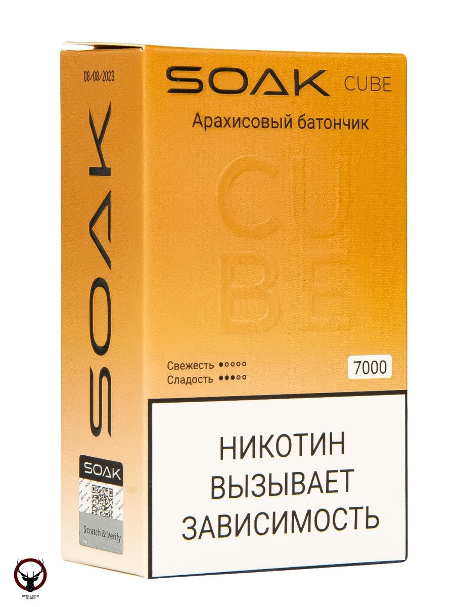 SOAK CUBE Арахисовый батончик 7000 затяжек МРК