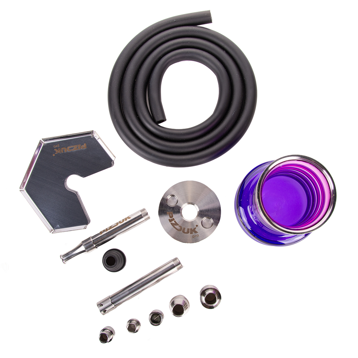 Кальян Pizduk PRO Black-bag (фиол/розовая колба)