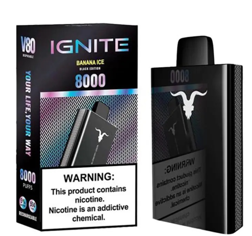 Эл. сиг. IGNITE V 80 8000 Banana Ice 2%